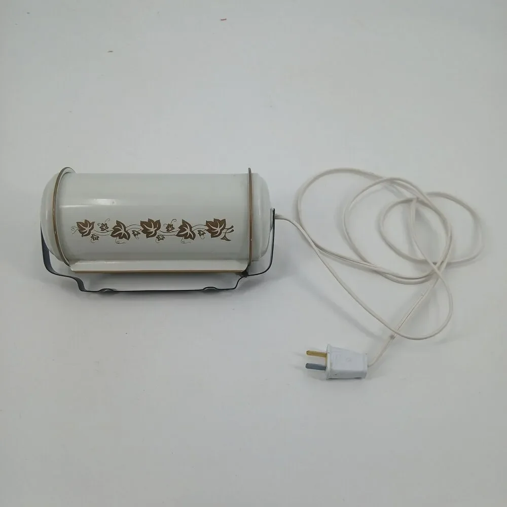 Vintage 1970s White Metal Hanging Pendant Light Lamp Retro MCM